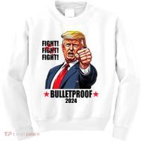 Donald Trump Shot Bulletproof Fight 2024 Election Kids Sweatshirt thumb 0