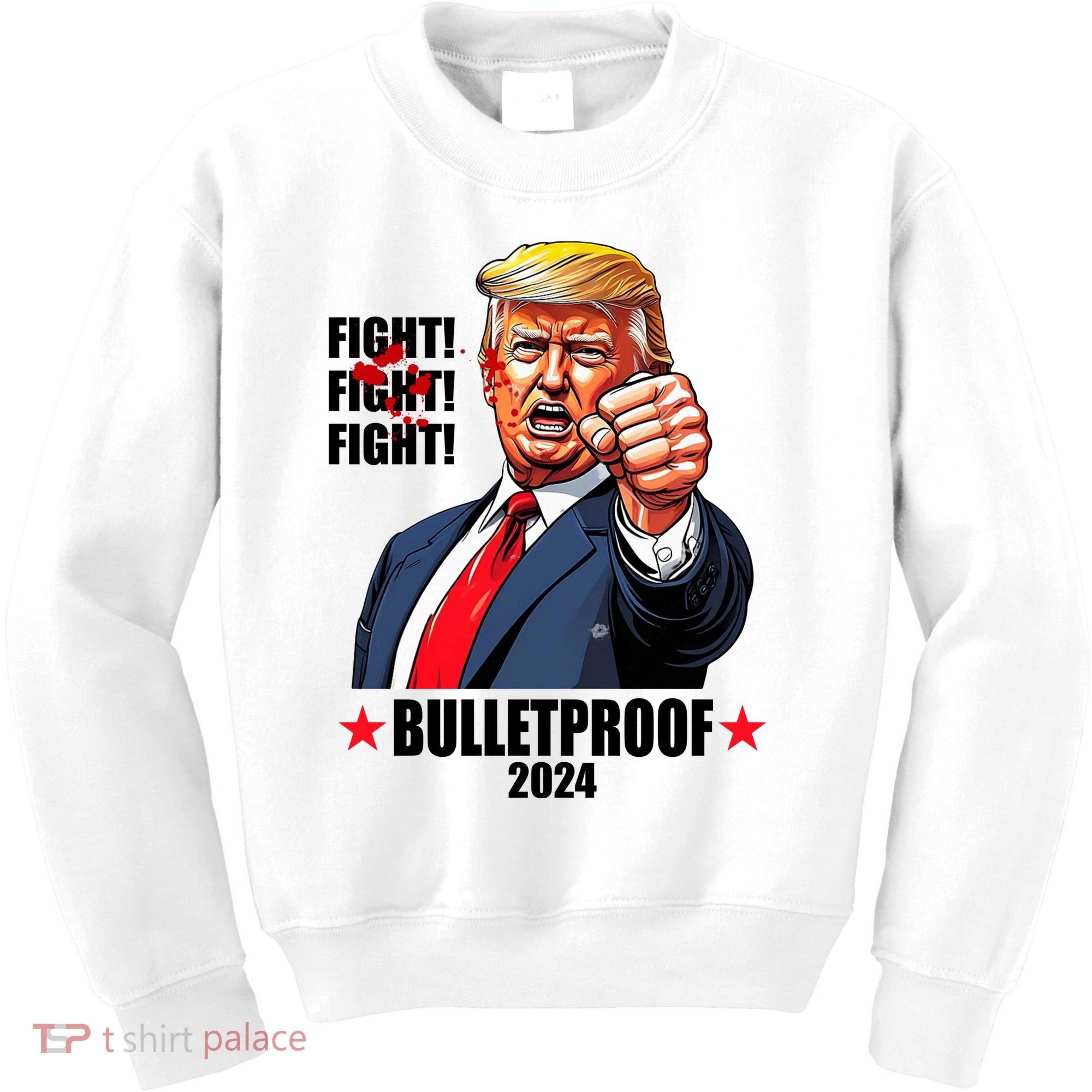 Donald Trump Shot Bulletproof Fight 2024 Election Kids Sweatshirt