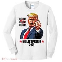 Donald Trump Shot Bulletproof Fight 2024 Election Kids Long Sleeve Shirt thumb 0