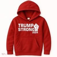 Donald Trump Strong 2024 Kids Hoodie thumb 0
