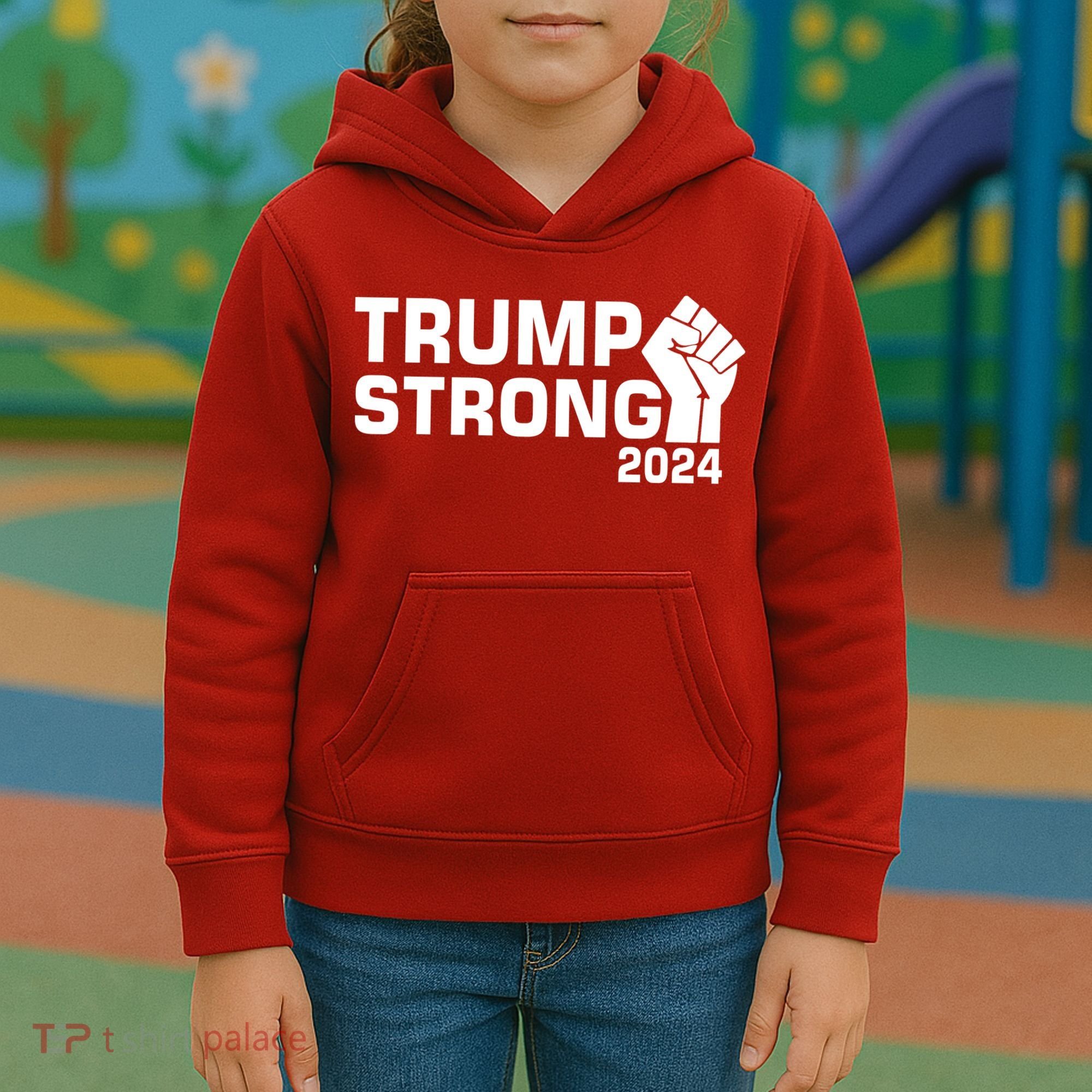 Donald Trump Strong 2024 Kids Hoodie