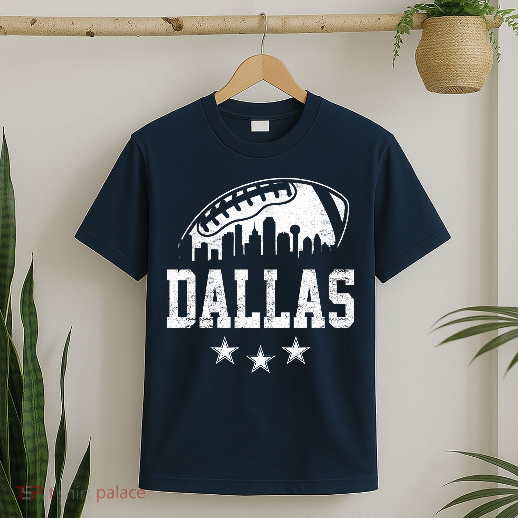 Dallas Texas Skyline Pride Vintage Dallas City Football Fan T-Shirt