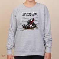 Dirt Track Sprint Cars Racing Anatomy Lover Gift Apparel Women's Sweatshirt thumb 0