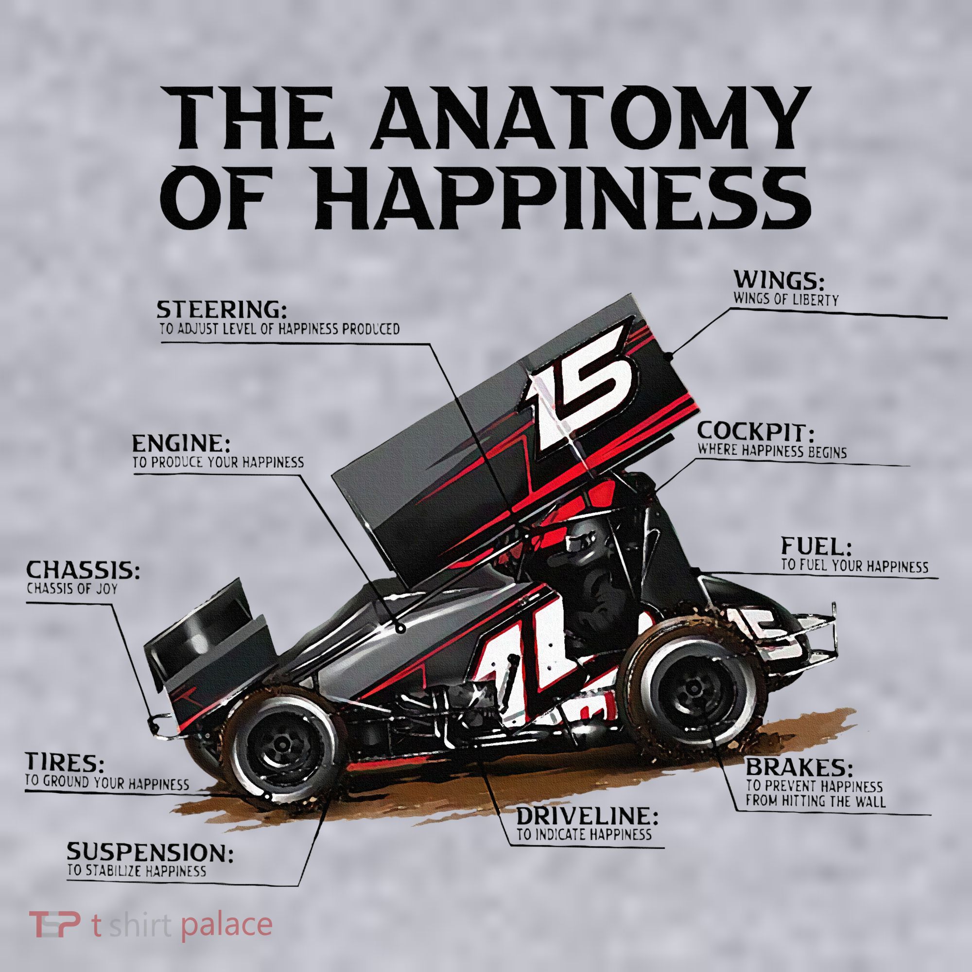 Dirt Track Sprint Cars Racing Anatomy Lover Gift Apparel Women's Sweatshirt