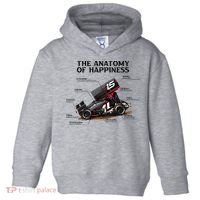Dirt Track Sprint Cars Racing Anatomy Lover Gift Apparel Toddler Hoodie thumb 0