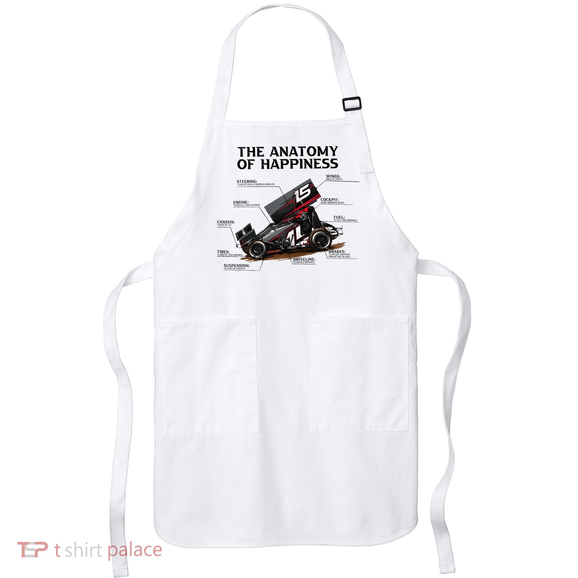 Dirt Track Sprint Cars Racing Anatomy Lover Gift Apparel Apron