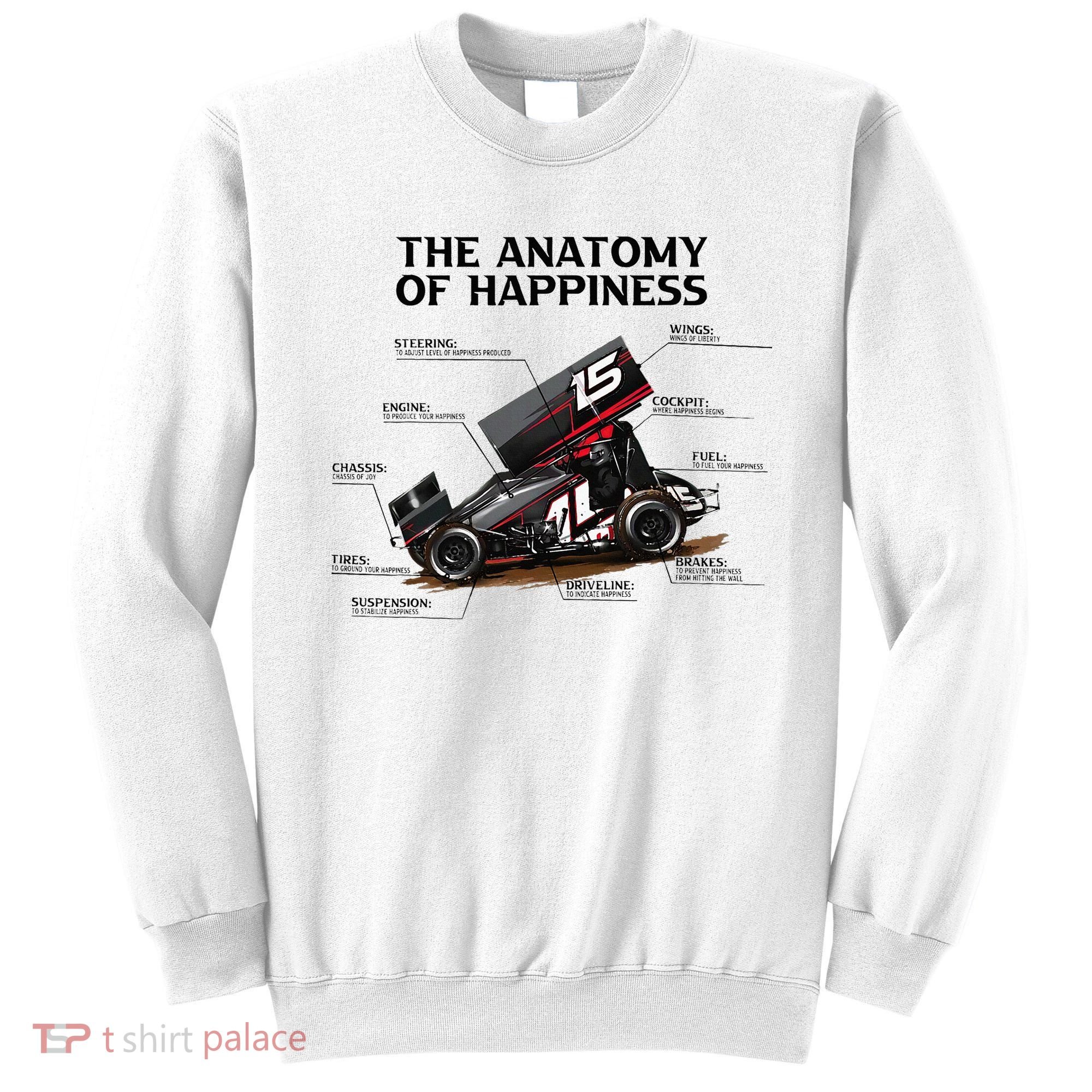 Dirt Track Sprint Cars Racing Anatomy Lover Gift Apparel Sweatshirt