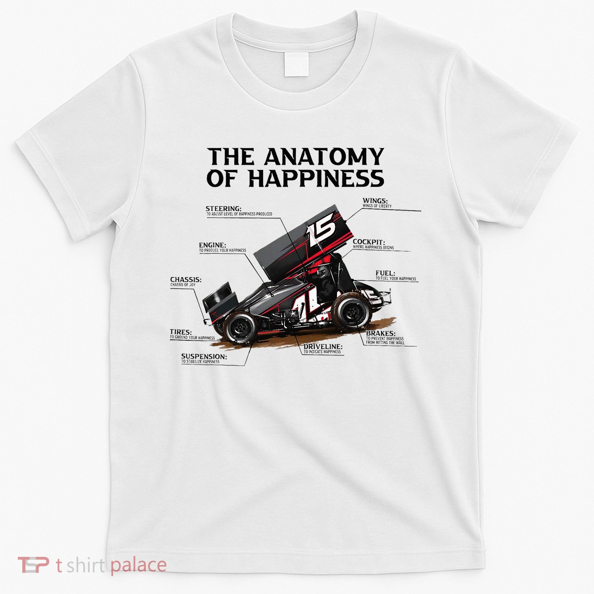 Dirt Track Sprint Cars Racing Anatomy Lover Gift Apparel T-Shirt