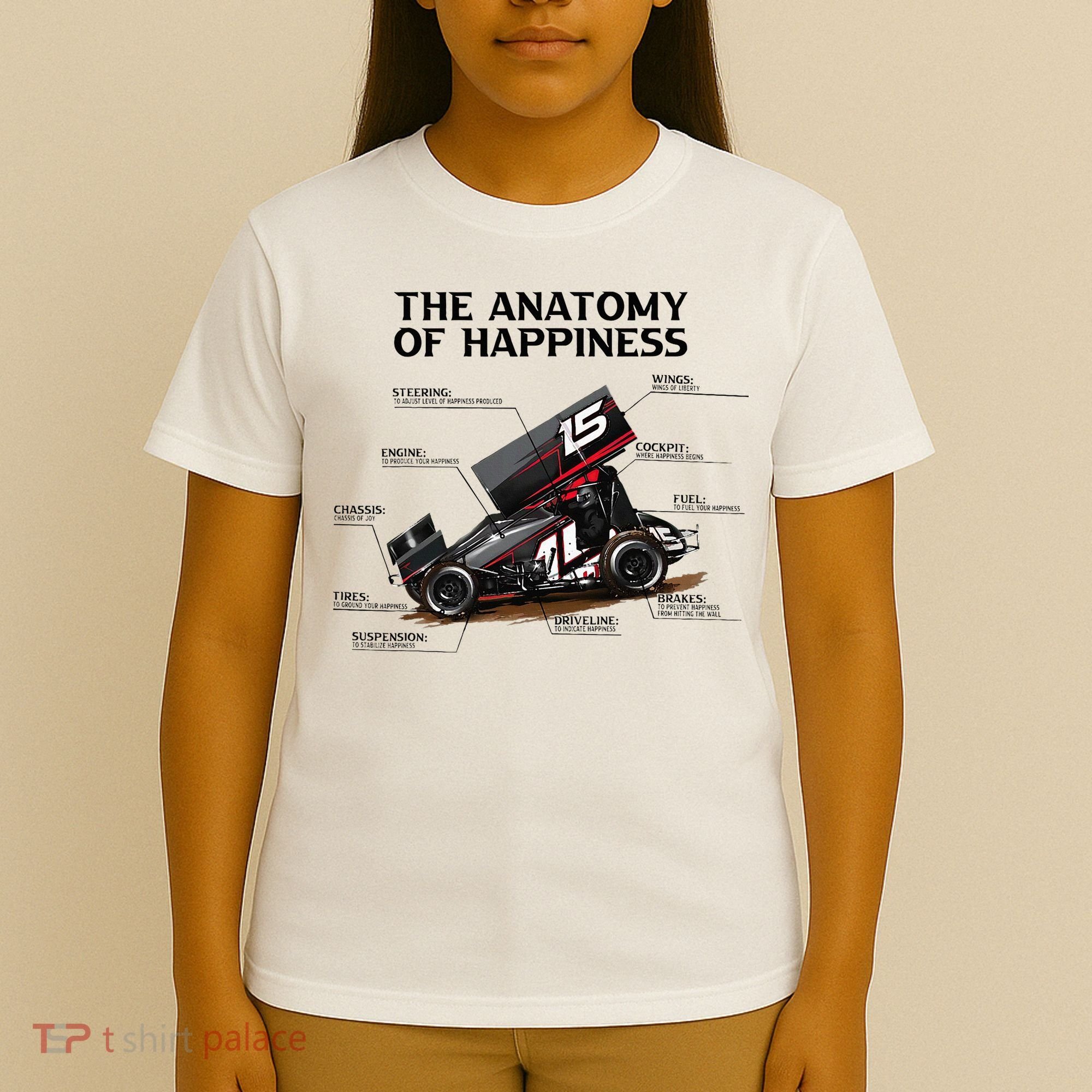 Dirt Track Sprint Cars Racing Anatomy Lover Gift Apparel T-Shirt
