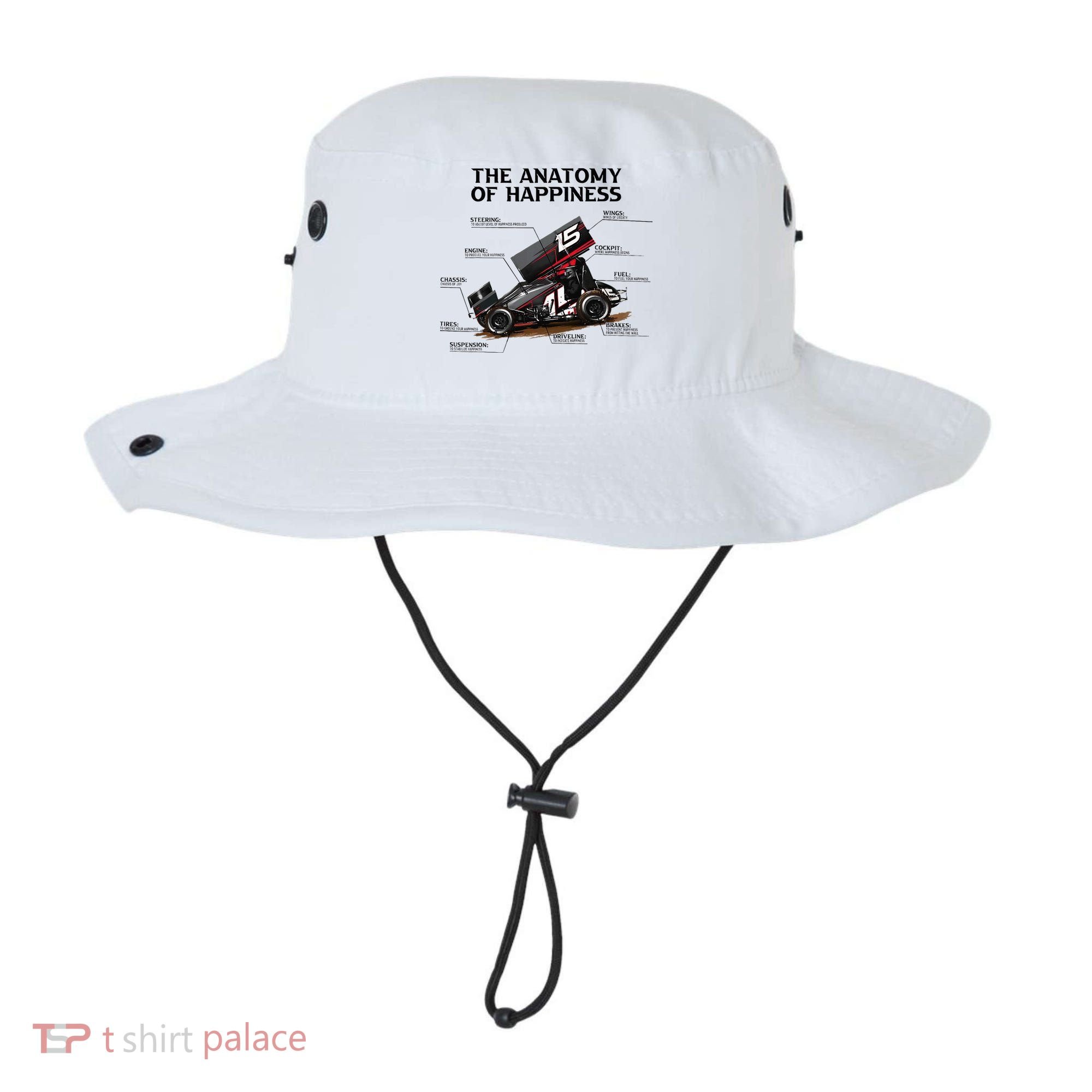 Dirt Track Sprint Cars Racing Anatomy Lover Gift Apparel Bucket Hat