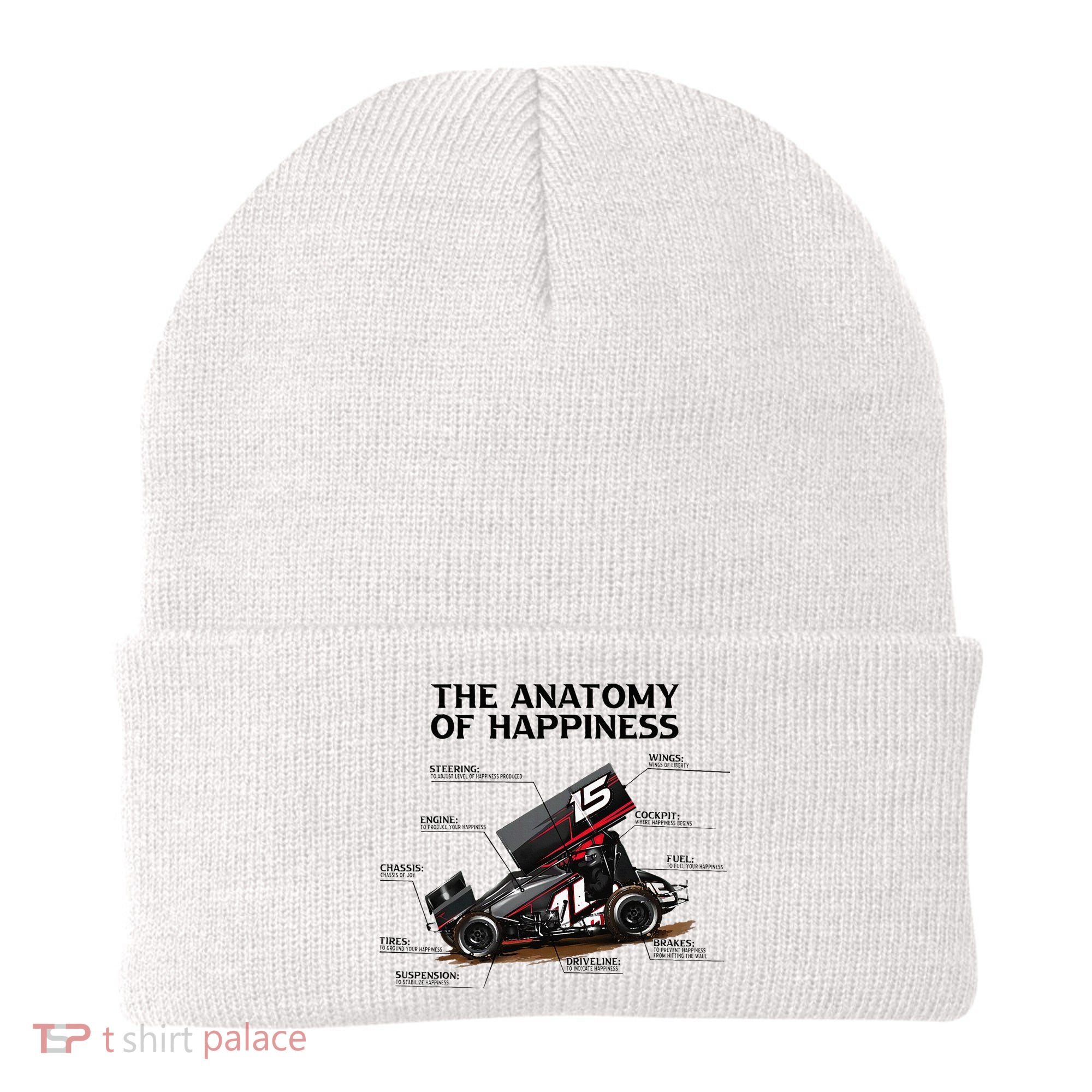 Dirt Track Sprint Cars Racing Anatomy Lover Gift Apparel Beanie