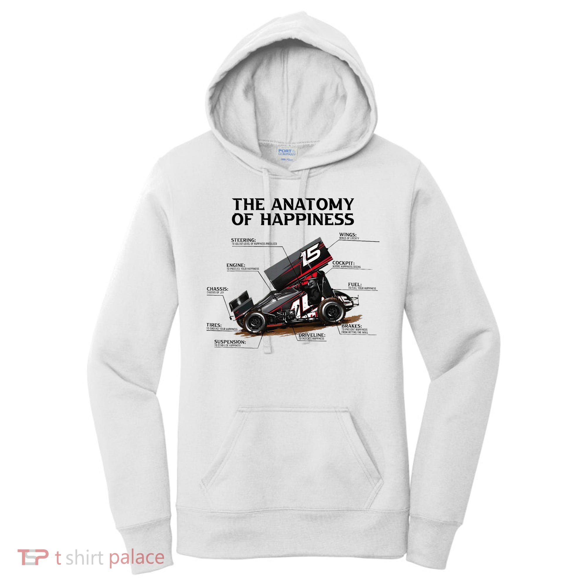 Dirt Track Sprint Cars Racing Anatomy Lover Gift Apparel Women's Hoodie