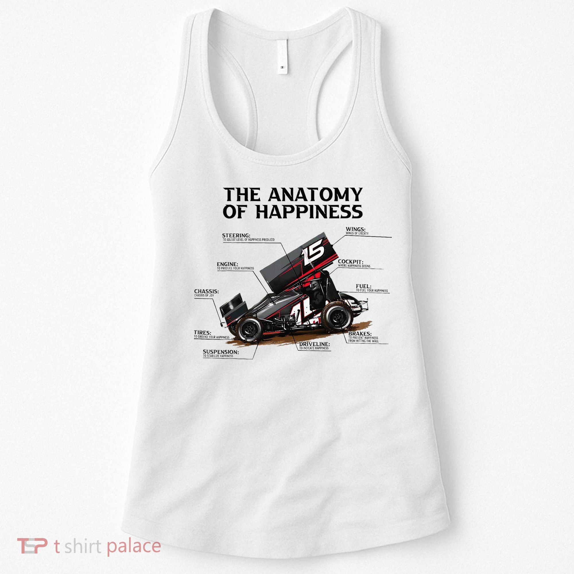 Dirt Track Sprint Cars Racing Anatomy Lover Gift Apparel Women's Tank Top