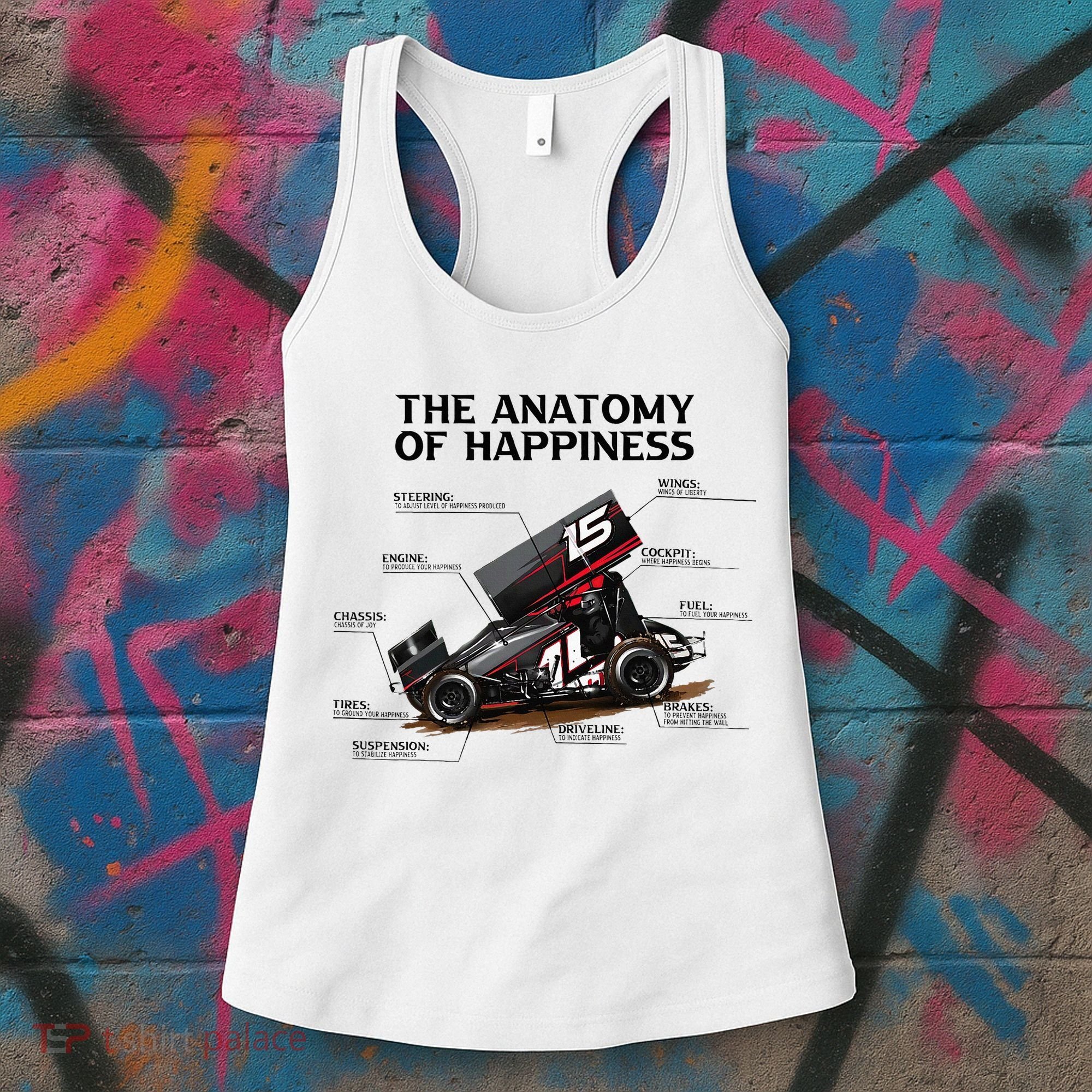 Dirt Track Sprint Cars Racing Anatomy Lover Gift Apparel Women's Tank Top
