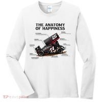 Dirt Track Sprint Cars Racing Anatomy Lover Gift Apparel Women's Long Sleeve Shirt thumb 0