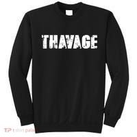 Distressed Thavage Savage Workout Gym Bodybuilding Sweatshirt thumb 0