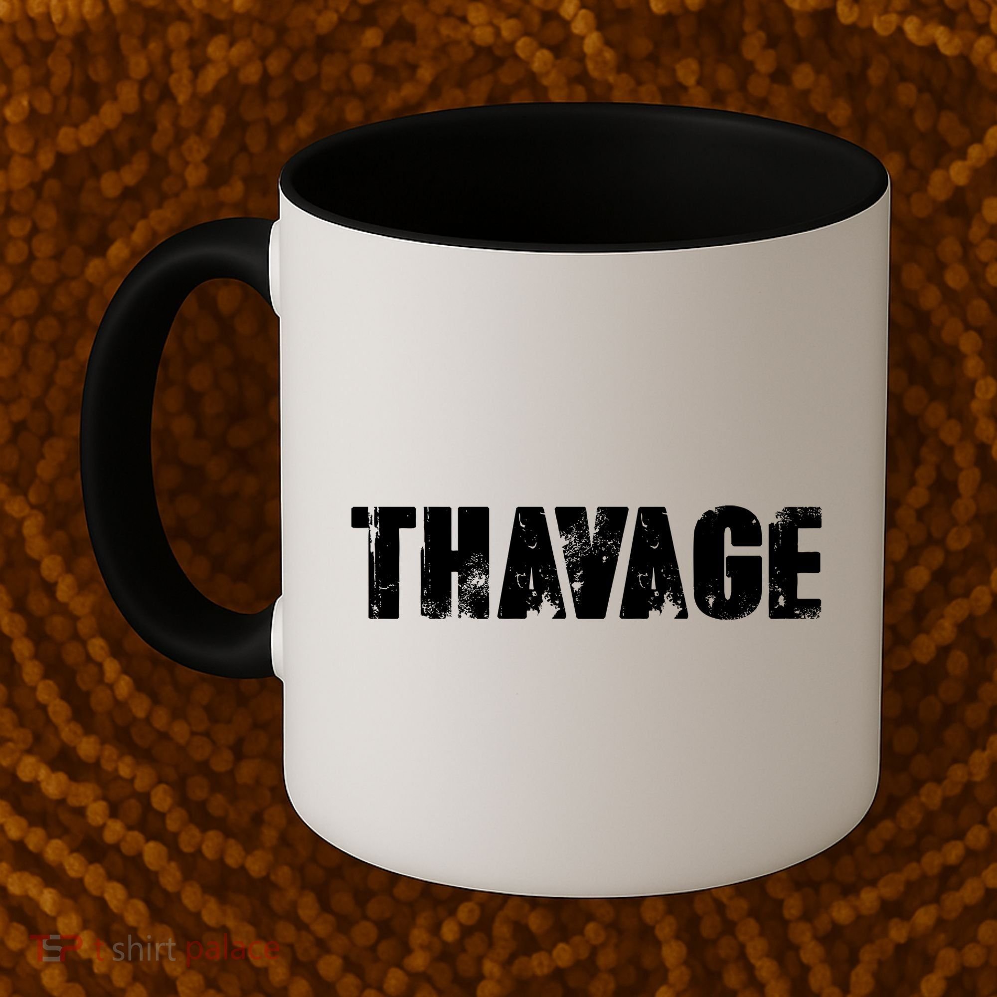 Distressed Thavage Savage Workout Gym Bodybuilding Coffee Mug