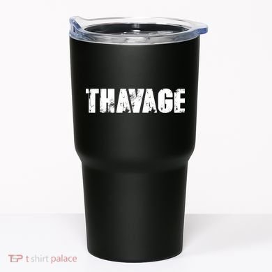 Distressed Thavage Savage Workout Gym Bodybuilding Tumbler