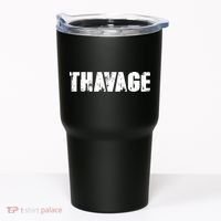 Distressed Thavage Savage Workout Gym Bodybuilding Tumbler thumb 0