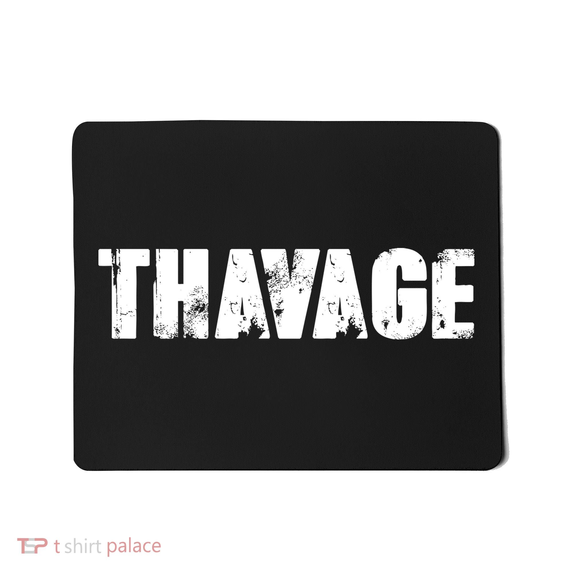 Distressed Thavage Savage Workout Gym Bodybuilding Mousepad
