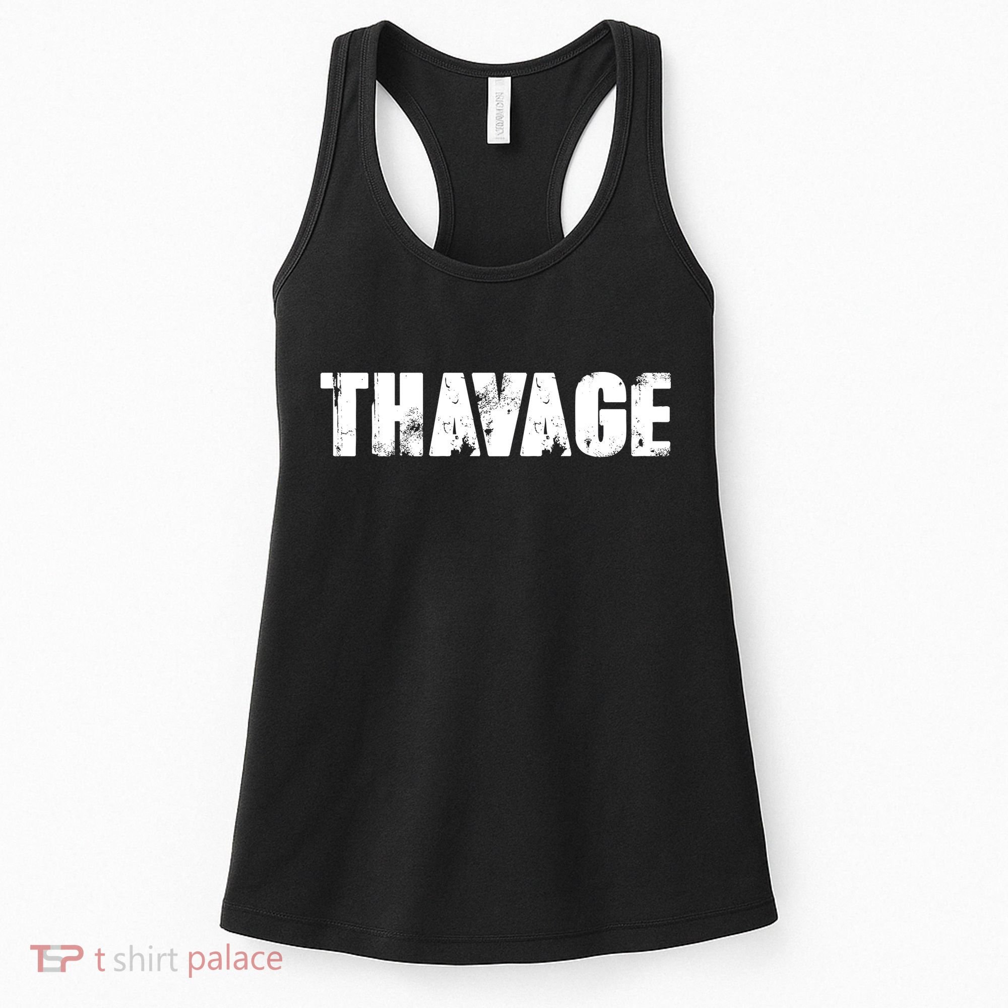 Distressed Thavage Savage Workout Gym Bodybuilding Women's Tank Top