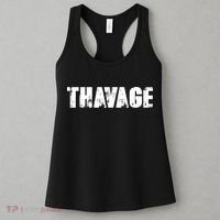 Distressed Thavage Savage Workout Gym Bodybuilding Women's Tank Top thumb 3