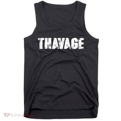 Distressed Thavage Savage Workout Gym Bodybuilding Tank Top