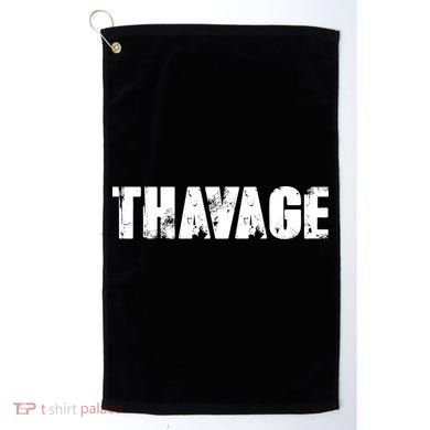 Distressed Thavage Savage Workout Gym Bodybuilding Golf Towel