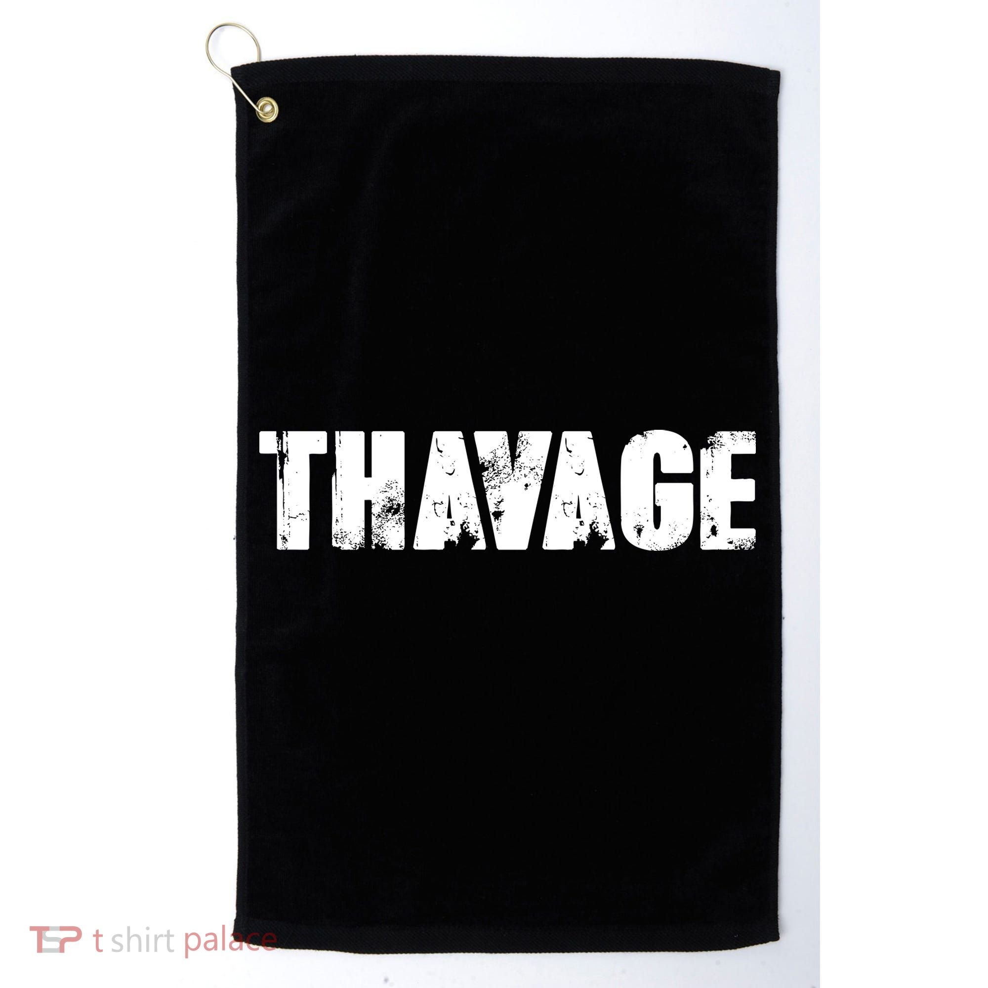 Distressed Thavage Savage Workout Gym Bodybuilding Golf Towel