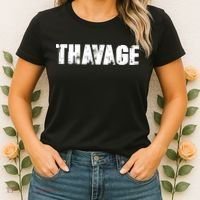 Distressed Thavage Savage Workout Gym Bodybuilding Women's T-Shirt thumb 2