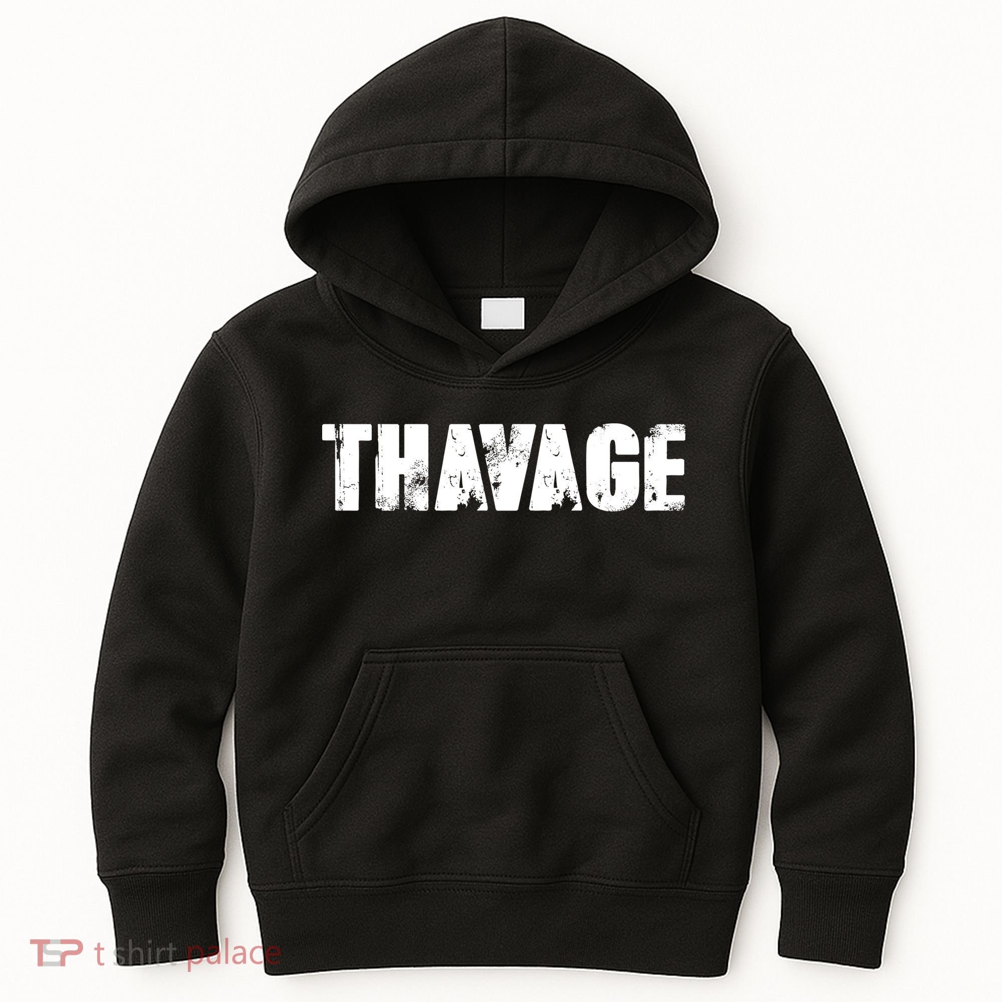 Distressed Thavage Savage Workout Gym Bodybuilding Kids Hoodie