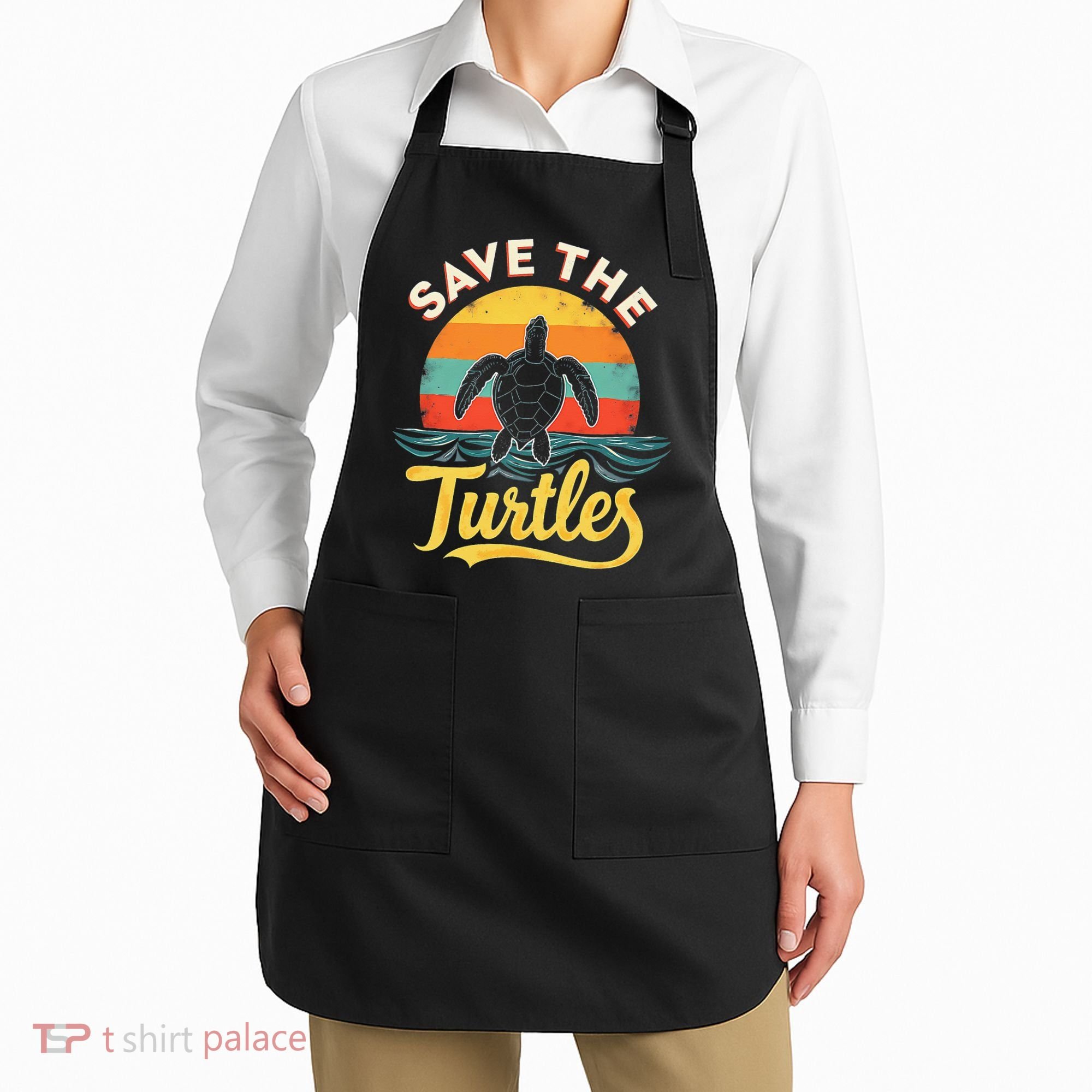Determined Turtle - Save The Turtles Apron
