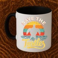 Determined Turtle - Save The Turtles Coffee Mug thumb 2