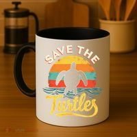 Determined Turtle - Save The Turtles Coffee Mug thumb 4