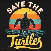Determined Turtle - Save The Turtles Ornament thumb 1