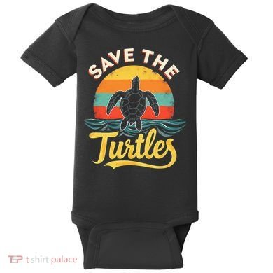 Determined Turtle - Save The Turtles Baby Bodysuit