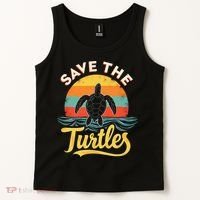 Determined Turtle - Save The Turtles Tank Top thumb 2