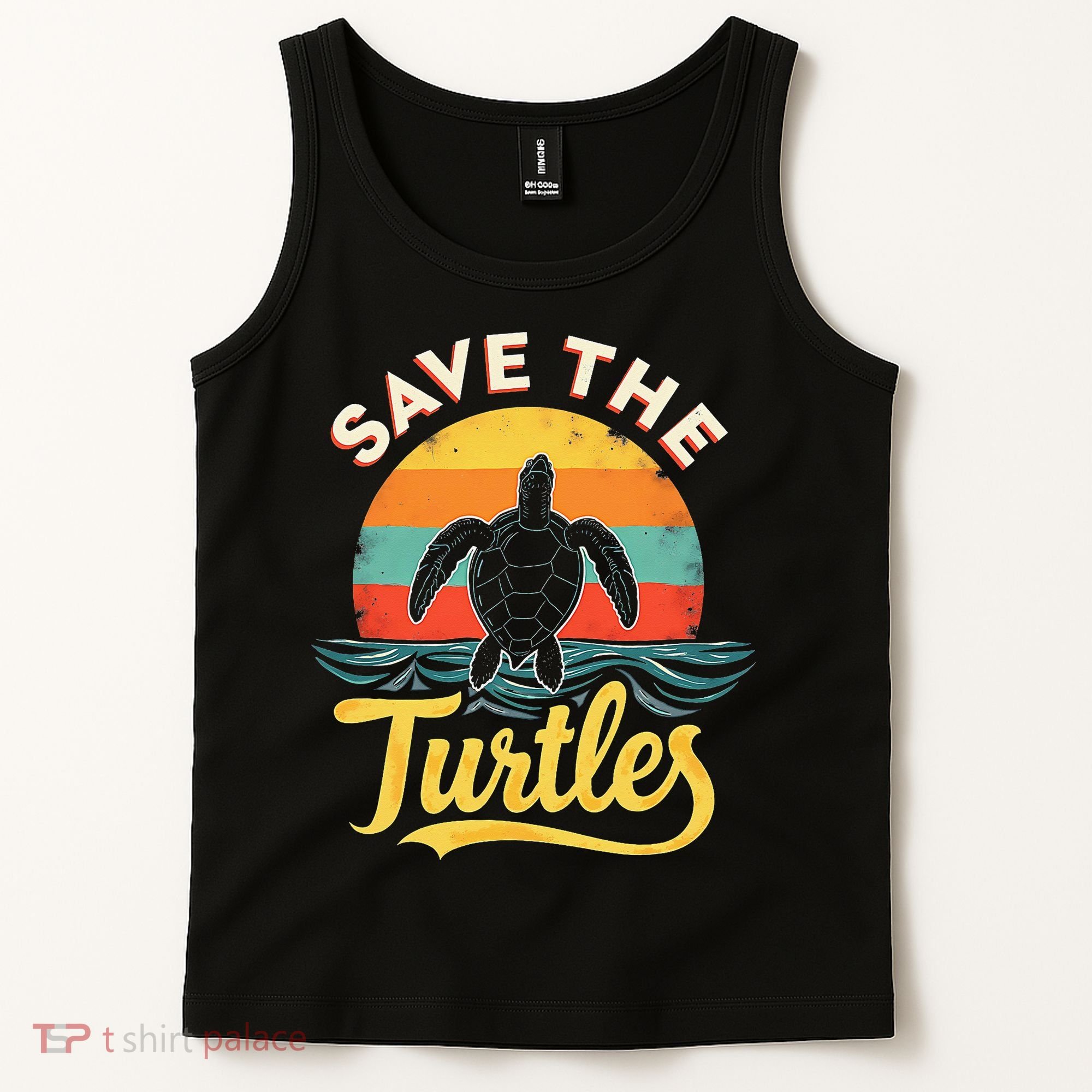 Determined Turtle - Save The Turtles Tank Top
