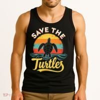 Determined Turtle - Save The Turtles Tank Top thumb 3