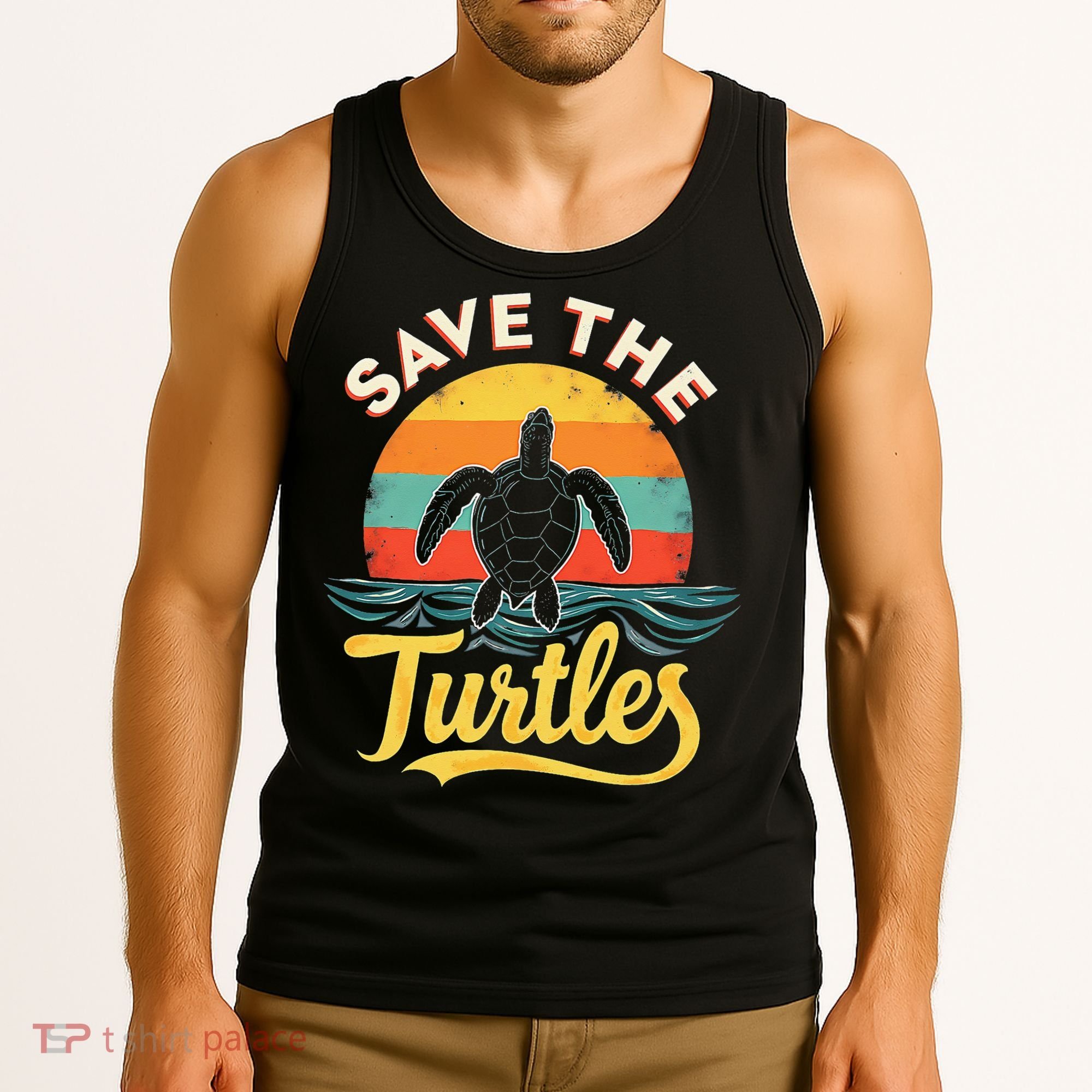 Determined Turtle - Save The Turtles Tank Top