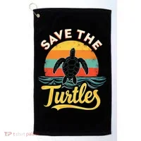 Determined Turtle - Save The Turtles Golf Towel thumb 0