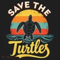 Determined Turtle - Save The Turtles Golf Towel thumb 3