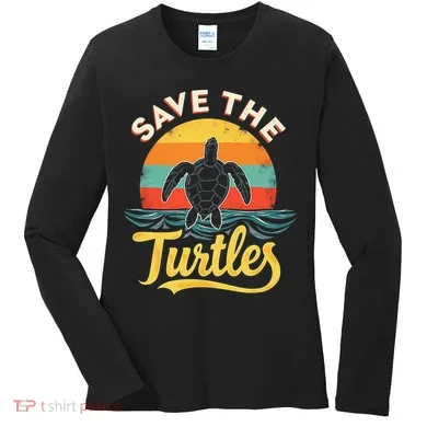 Determined Turtle - Save The Turtles Women's Long Sleeve Shirt