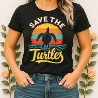 Determined Turtle - Save The Turtles Women's T-Shirt thumb 2