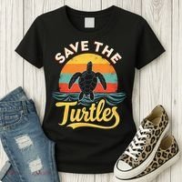 Determined Turtle - Save The Turtles Women's T-Shirt thumb 3