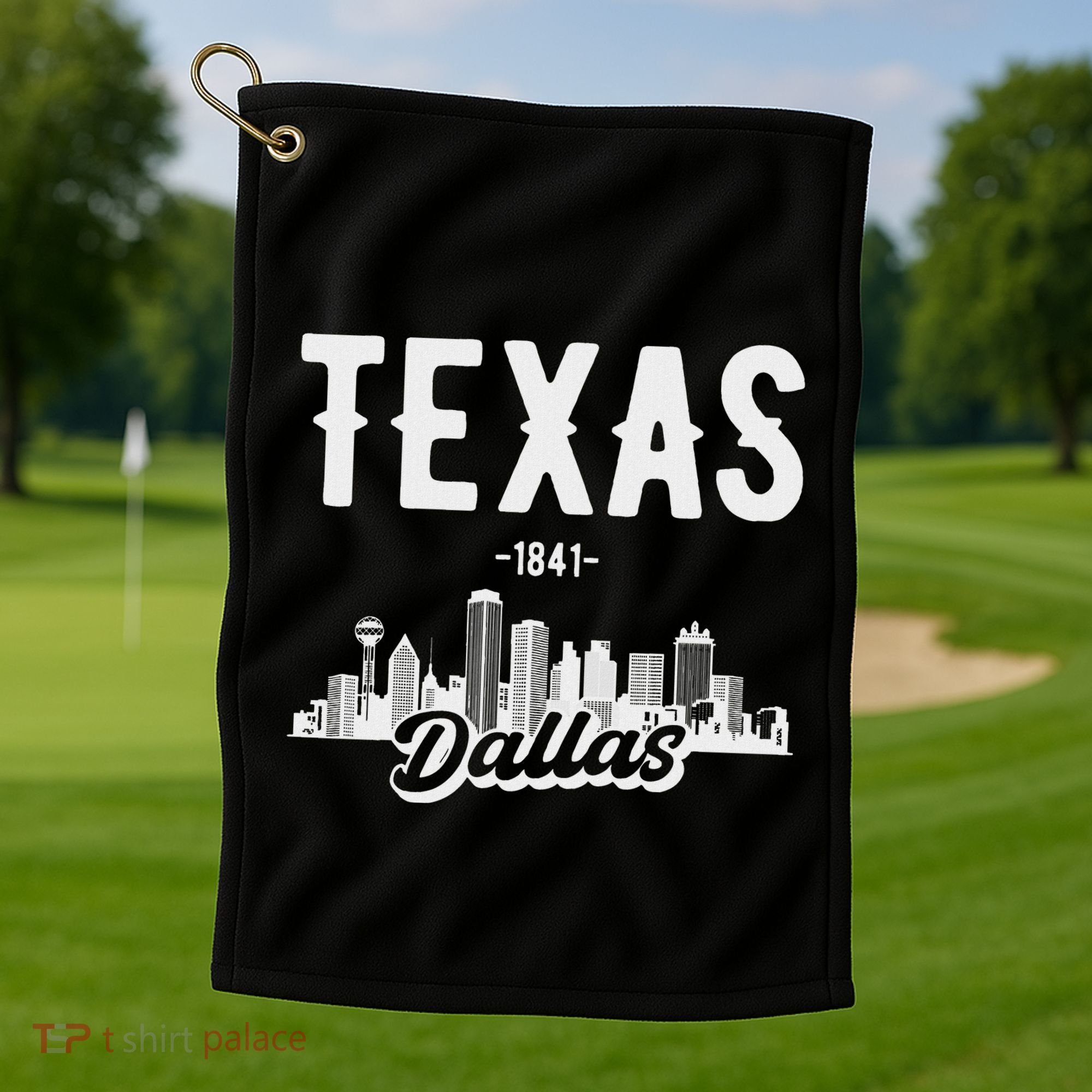 Dallas Texas Skyline Golf Towel