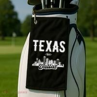 Dallas Texas Skyline Golf Towel thumb 2