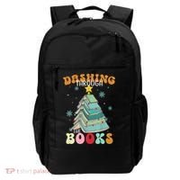 Dashing Through The Books Funny Book Christmas Tree Teacher Great Gift Backpack thumb 0