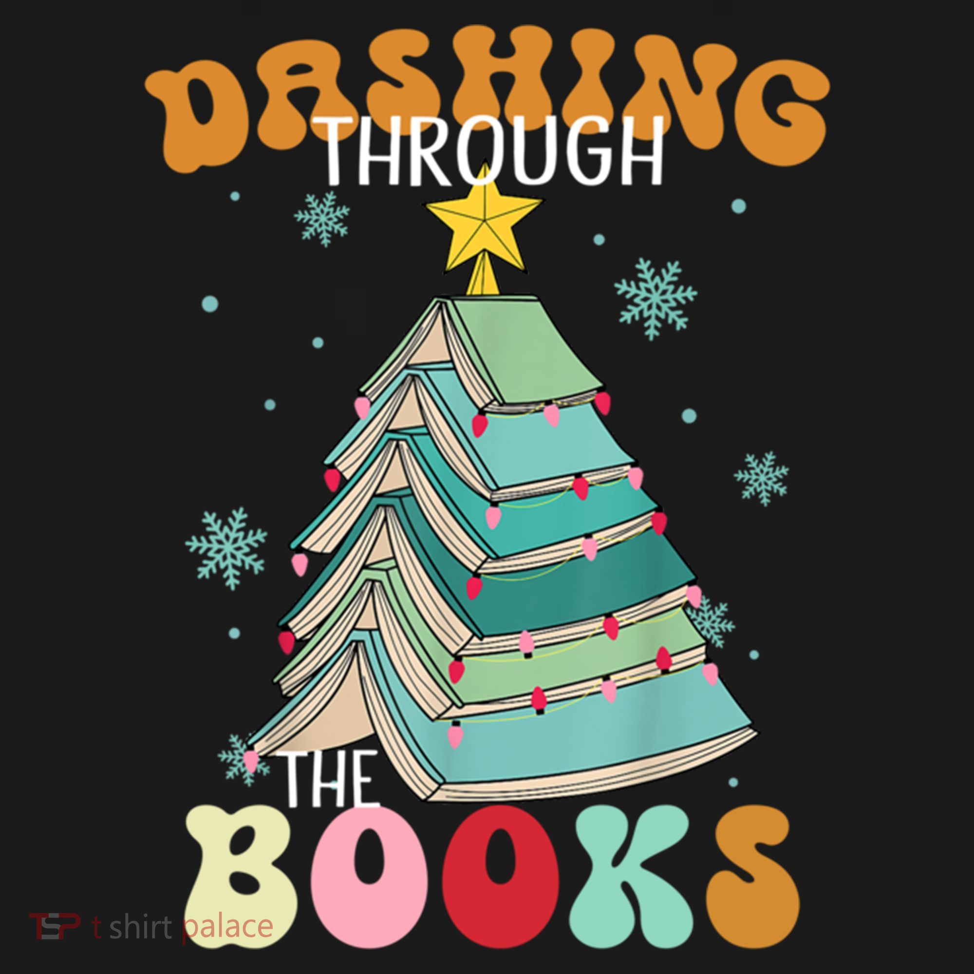 Dashing Through The Books Funny Book Christmas Tree Teacher Great Gift Women's Hoodie