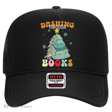 Dashing Through The Books Funny Book Christmas Tree Teacher Great Gift Hat